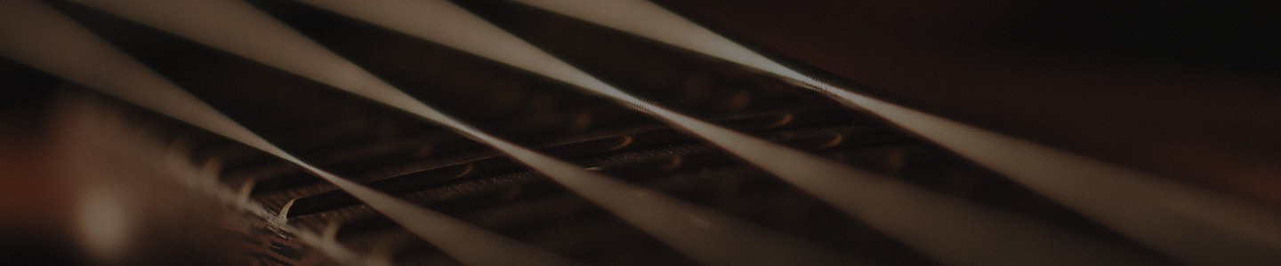 Various instruments on black background